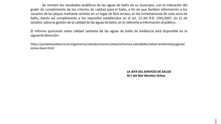 Comunicado Junta 2ª quincena agosto