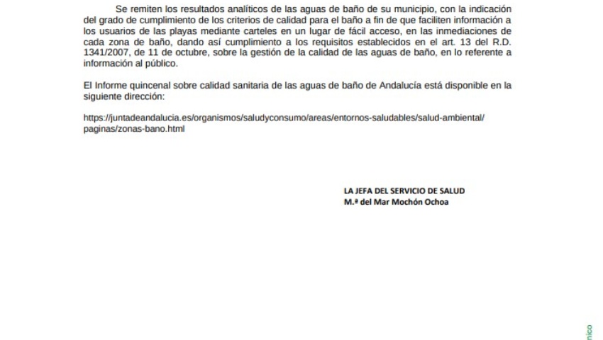 calidad de las aguas 1a quincena 09-2026 COMUNICADO