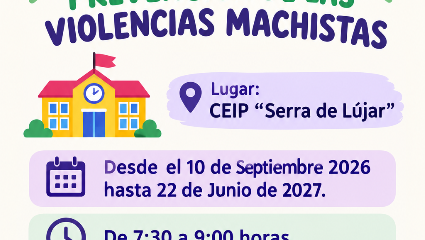 AULA MATINAL PARA LA IGUALDAD, EL BUEN TRATO Y LA PREVENCIÓN DE LAS VIOLENCIAS MACHISTAS